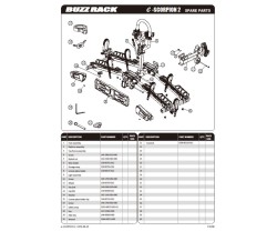 BuzzRack-pyörätelineen vetokoukku M12x105mm